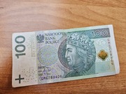 Banknot obiegowy 100zl seria GM6789406