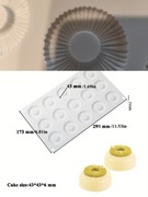 Okrągła 15 wnęk forma silikonowa 29*17*0.7 do Pieczenia Musów Czekolady 