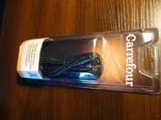 Przedłużacz słuchawkowy Carrefour jack 3,5mm gniazdo 3,5mm długość 3m nowy