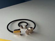 Tous Icon Mesh stal i srebro vermeil pokryte różowym złotem komplet