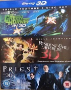 Green Hornet/Resident Evil/Priest (3x3D) BLU-RAY 