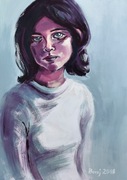 "Portret dziewczęcia" - olej na płótnie 