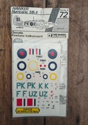 Techmod Hawker Hurricane II, kalkomania vintage, 1/72