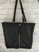 Torebka duża czarna A4 pojemna na ramię house XL zamek zip shopper