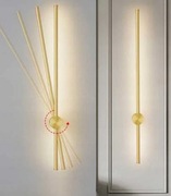 złoty kinkiet LIZBONA LED 60cm podłużny