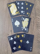 Czarne karty, wodoodporne. Talia kart do pokera, brydża, makao