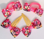 Zestaw do włosów komplet spinki frotki Minnie Mini