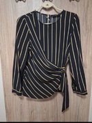 Koszula intensywna czerń - paski, s.idealny 38(M)