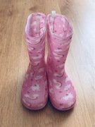 DZIECIĘCE GUMOWE KALOSZE RÓŻOWE JEDNOROŻEC, rozm.26.
