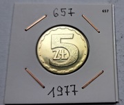 5 zł z 1977 roku  piękna moneta nr. 657