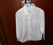 F&F szkolna wizytowa biała koszula 7/8 l