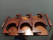 Tacka drewniana na szklanki