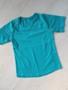 128 134 T-shirt Decathlon QUECHUA Bluzka niebieska letnia Koszulka