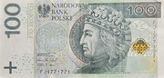 Banknot 100 zł radarowy
