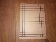 Liniuszek dwustronny ryga w linię i kratkę PRL Vintage