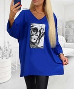 Lady plus size bawełna z laykrą