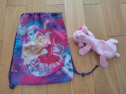 piórnik zapinany na zamek -saszetka pies piesek + worek Barbie