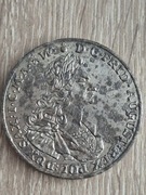 Talar 1725 August II Mocny Leipzig EGS  srebro 31g  oryginał