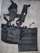 Chest rig Mil-Tec lasercut z całym zestawem ładownic i znacznikiem trafień