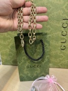 Gucci lanciuzek miedz platerowana antycznym zlotem 