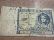 Banknot 5zł 1930r Bank Polski - przedwojenny oryginał