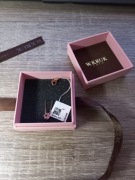 Naszyjnik srebrny pozłacany z cyrkonią marki W.KRUK