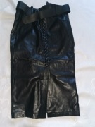 czarna skórzana spódnica rozm. 36