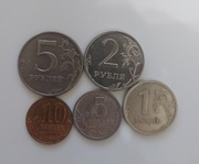 Rosja monety zestaw: 5 sztuk, różne nominały 