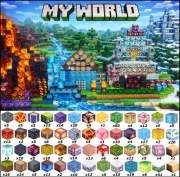 Klocki magnetyczne typu Minecraft Giga Zestaw 500szt 8 figurek 