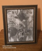 Grafika myśliwska łowiecka polowanie z psem A4. English Pointer. Stójka.