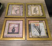 Obrazki na ścianę 4 szt 19,5x19,5