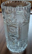 PIĘKNY WYSOKI 28cm SZEROKI kryształowy WAZON 2,2 kg - Kunsztowny -jak NOWY