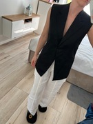 Mango kamizelka len bluzka XS S