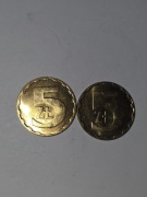 Dwie monety 5 zł 1987 rok