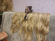 Zestaw włosów blond clip on i gratisek