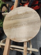 Okrągły blat z litego drewna 60x4cm - Jesionu 