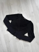 czarny top kopertowy długi rękaw klasyczna FB Sister 36 S