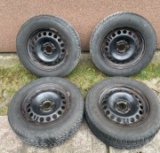 4 koła felgi stalowe 15" 5x110 ET35 (np Astra H) + opony zimowe