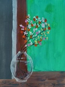 obraz akryl TYTUL-wazon na oknie 30x40 cm 