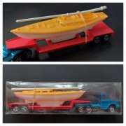 Majorette 365 Semi Boat Carrier Magirus Trailer żaglówka jacht 