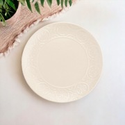 Talerz deserowy ceramiczny Nadine Kremowy Florina 20 cm