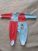 Vintage kombinezon pajacyk PRL niemowlak ubranko chłopiec bawełna śpioszki 