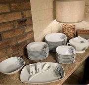 PROMOCJA  369  zł   Zestaw obiadowy drzewa na 12 osób , 43 elementy