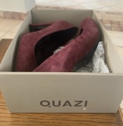 Czółenka bordowe Quazi wys. obcasa 8,5 cm