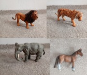 Figurki zwierząt lew słoń tygrys koń papo schleich