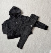 Jordan dres print zwierzęcy czarny szary bluza legginsy 8/10l 128/140