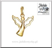 Złota zawieszka aniołek wisiorek z aniołkiem anioł