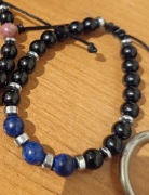 Bransoleta męska,lapis lazuli,Onyx,hematyt