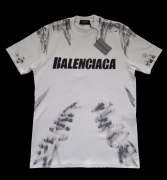 BALENCIAGA ART męski t shirt XL gruba bawełna