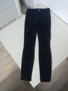 H&M damskie spodnie jeans z rozdarciami r 38 pas 66-72cm.